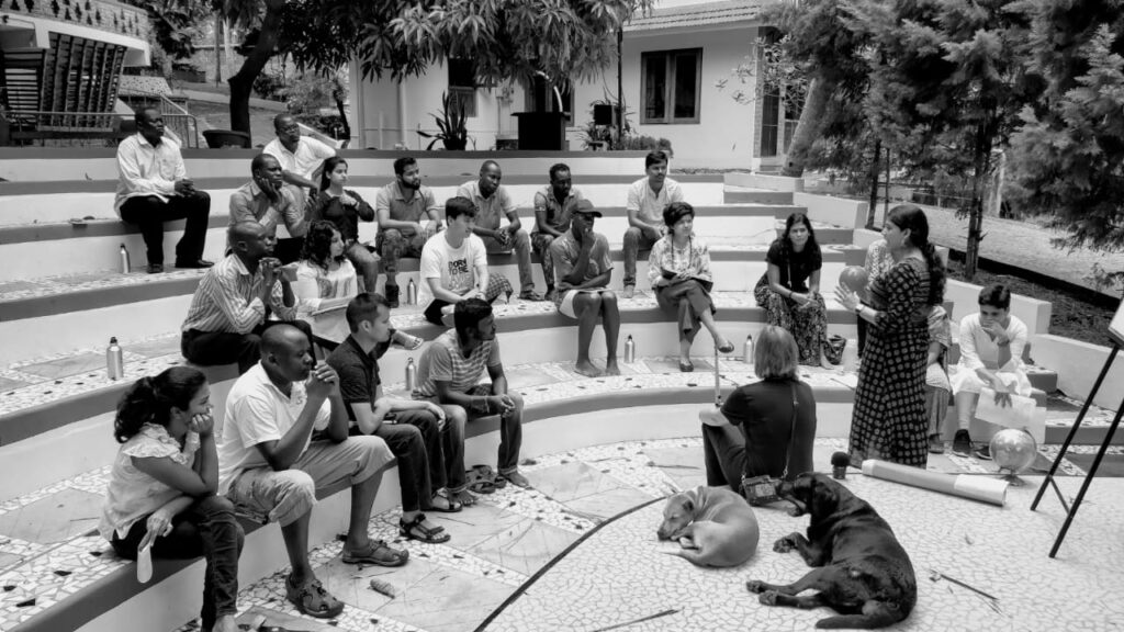 Session is being conducted at our amphi theatre where catalyst is conducting the session and participants listening